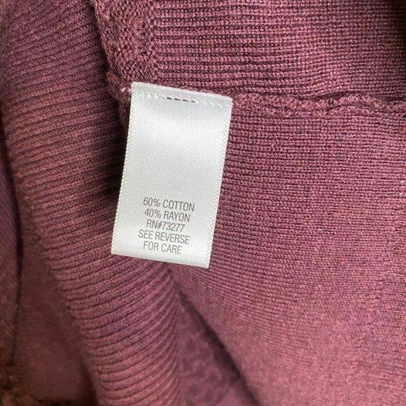 Croft & barrow knit pullover sweater burgundy Blouse sz M cotton - Picture 12 of 12
